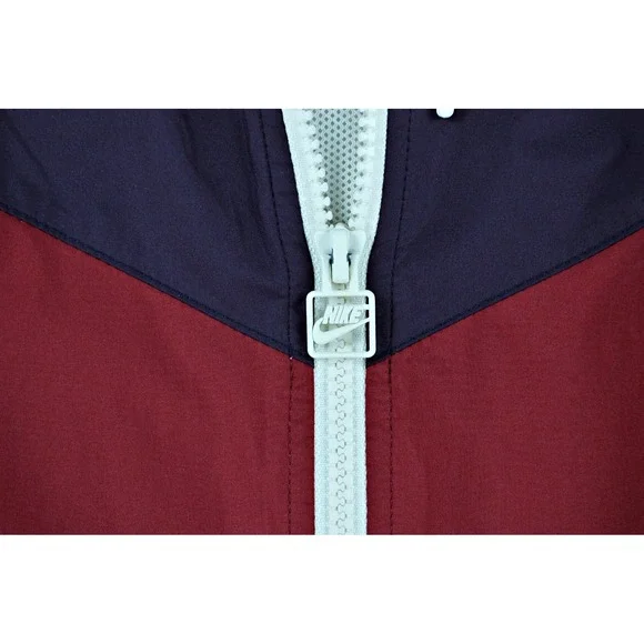 Nike Jacket Women's S Burgundy White Black The WindRunner Windbreaker Full Zip - Picture 8 of 13
